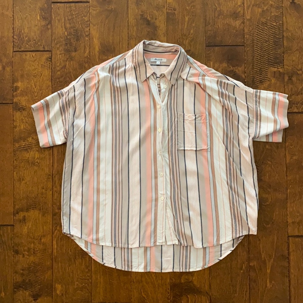 Madewell striped blouse size Medium